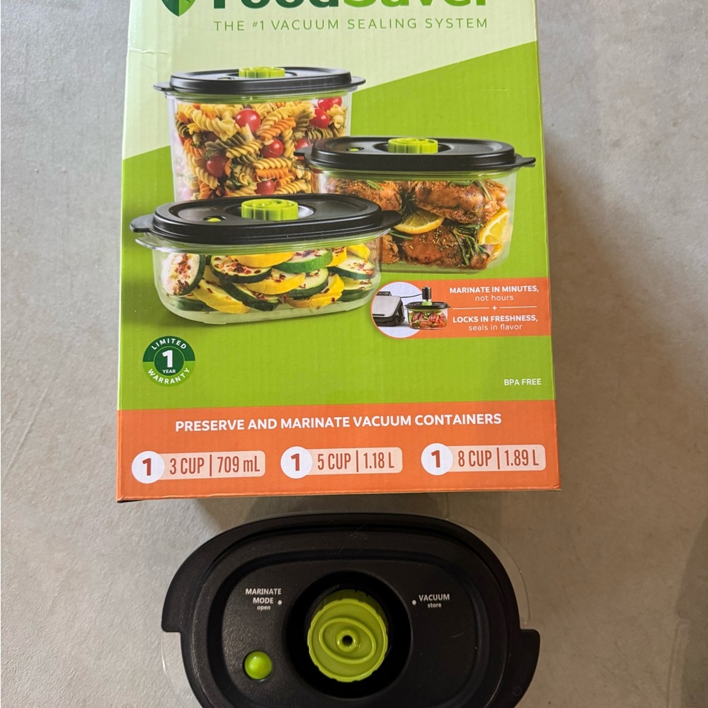 NEW FOODSAVER PRESERVE AND MARINATE VACUUM CONTAINER 3 cup only